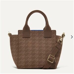 Rothy’s The Mini Handbag in Cocoa Houndstooth